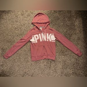 Pink Victoria Secret zip up hoodie